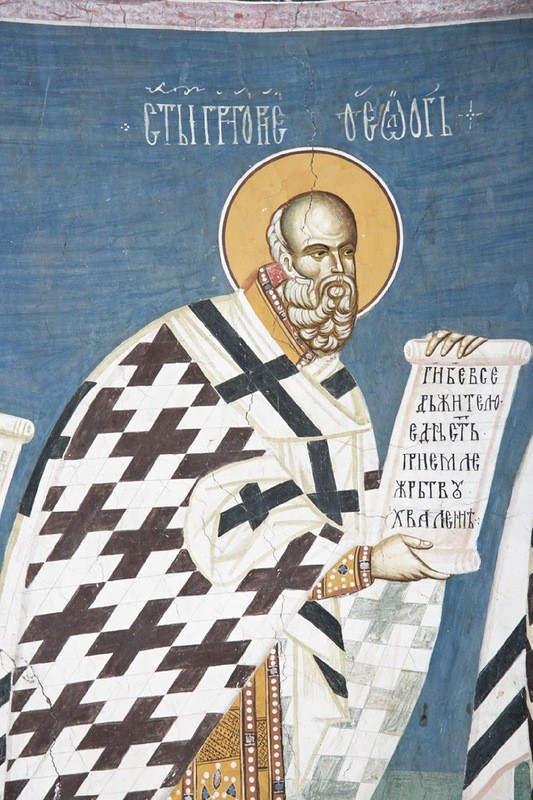 Свт. Григорий Богослов. XIV в., Сербия