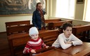 За партами в литургической аудитории