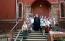 На пороге храма Троицы Живоначальной при бывшем приюте